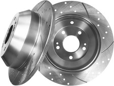 PM Auto Rear 302mm Drilled Slotted Brake Disc Rotors 302mm Replacement For 2011-