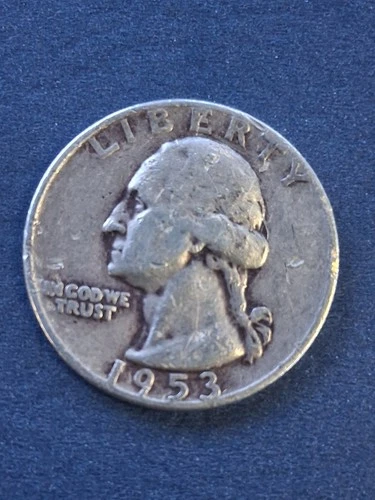 Lot of  2 1953-D 25C Washington Quarter 90% silver quarters