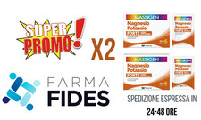 2 Conf MASSIGEN - Magnesio Potassio Forte Zero Zuccheri 24+6 Bustine da 8g