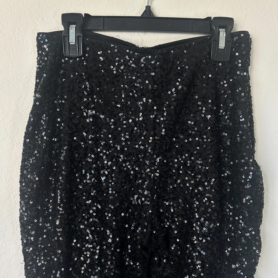 Pantalones White House Black Market para mujer XS negros con lentejuelas Foto 2 de 4
