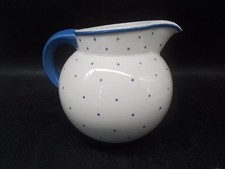 Villeroy & Boch,Krug,Milchkrug,Saftkrug,Hansi,Weiß,blau Gepunktet, 0,75 Liter