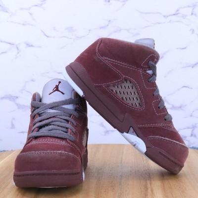 Nike Air Jordan 5 Retro Burgundy Maroon Classic Icy Mid FN4238-600 Toddler Sz 8C