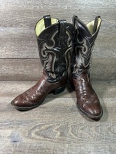 TONY LAMA Men's Leather Exotic Teju Lizard Boots, Made in USA, SIZE 9 E