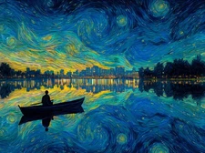 Pop Art Starry Night Landscape Home Decor Wall Art Poster Prints Painting 218