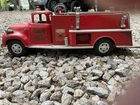 Tonka Vintage No. 5 Pressed Steel Fire Truck Fire Vehicle Red/Silver