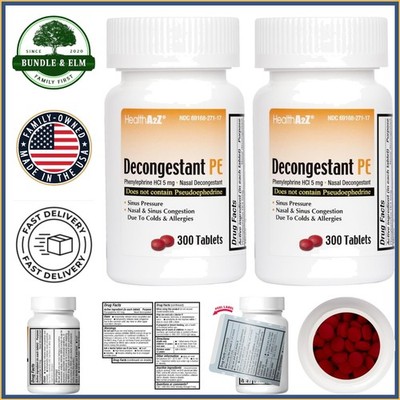 Nasal Congestion Relief Tablets with Phenylephrine HCl 5mg - 600 Count