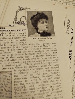 Sk247 Ephemera 1900er Edwardian kleiner Artikel Mrs Madeleine Ryley