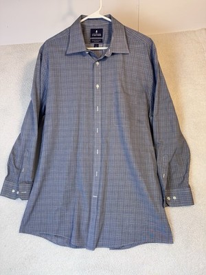 Stafford Dress Shirt Mens 17.5 34-35 Blue White Check Wrinkle Free Oxford Fitted | eBay Stafford Dress Shirt Mens 17.5 34-35 Blue White Check Wrinkle Free Oxford Fitted | eBay