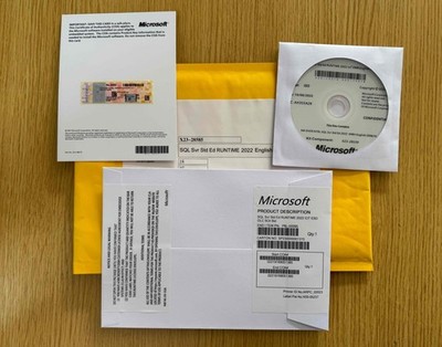  SQL Server 2022 /2019 Standard 24 Core License Unlimited CALs DVD full pack