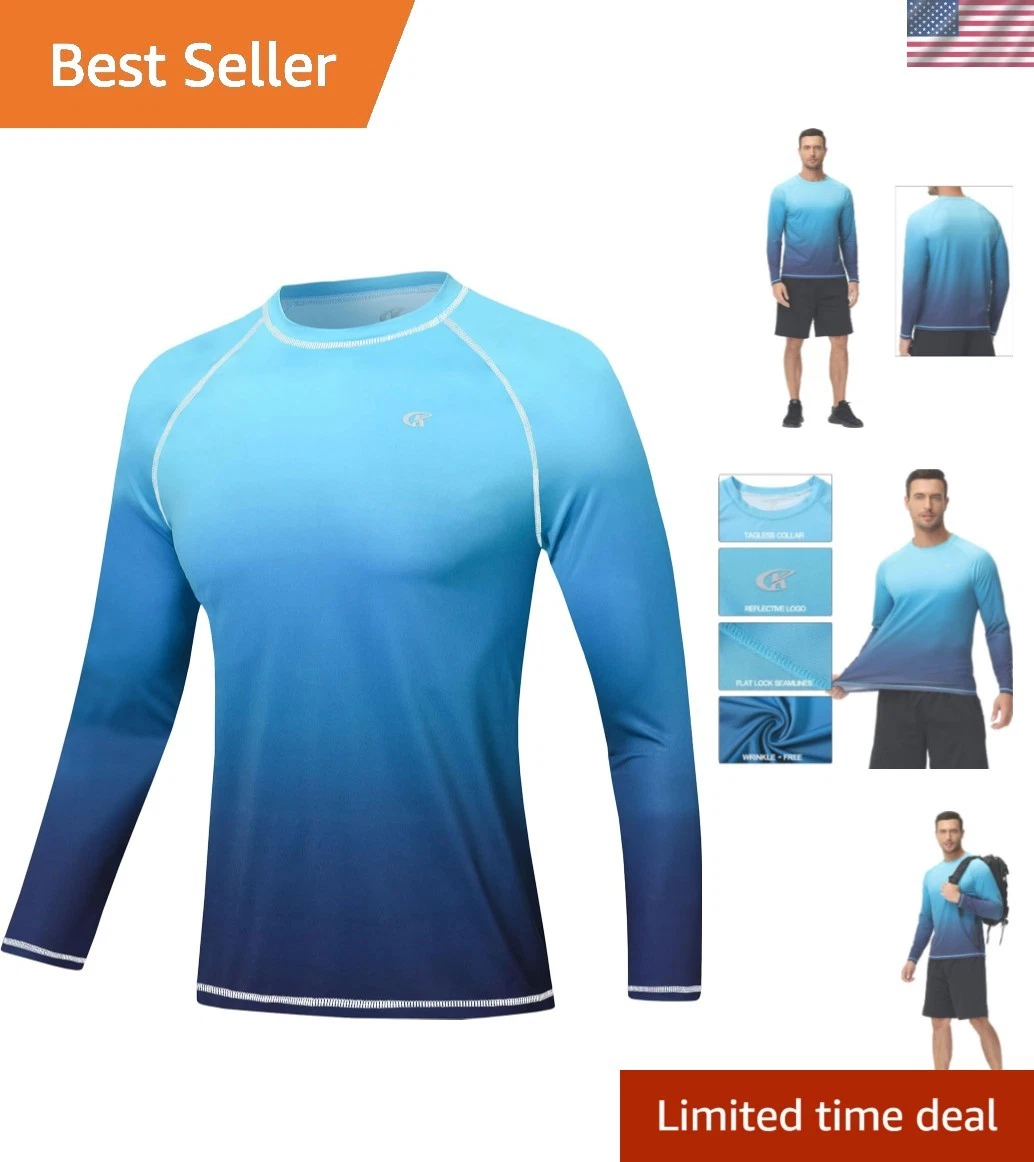 Men's Long Sleeve Swim Shirts Rashguard UPF 50+ UV Sun Protection Shirt Athle...
Opens in a new wind