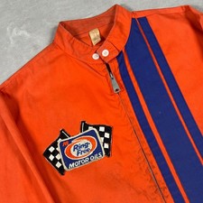 Vintage Louisville Sportswear Racing Jacket Men Medium Orange RingFree Motor Oil
