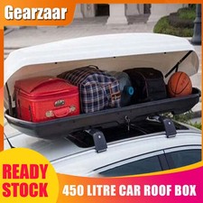 Car Roof Top Box 450 Litre Gloss white Extra Large Top Car 90kg Luggage Camping