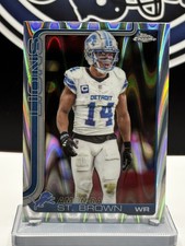 2025 Topps Chrome Amon-ra St. Brown RayWave Refractor #98 Detroit Lions