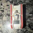 Aurora HO Scale Slot Car White w/ Red & Black Racing Stripes — photo 7