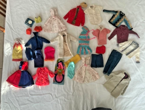 Vtg 60s Barbie And Ken Dolls Lot Of Clothes & Accessories Mattel 1960's Original
