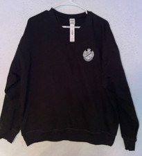 Victoria's Secret PINK Long Sleeve Fleece Crew Neck Sweatshirt Black XL NWT NEW