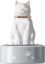PerfecTails Cat Urn, Large Urns for Ashes, Waterproof Pet White