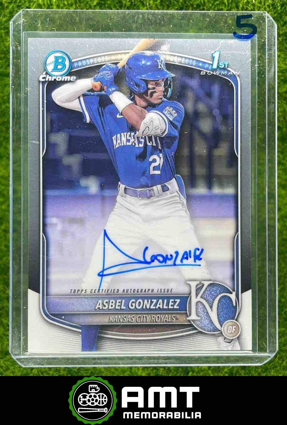 Asbel Gonzalez 2025 Bowman Chrome Prospect Auto Kansas City Royals #CPA-AG #5