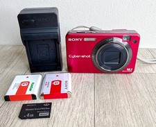 Sony Cyber-Shot DSC-W170 10.1MP Digital Camera Charger Batteries 4GB SD