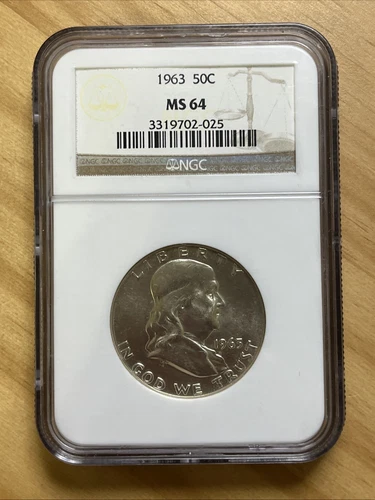 1963 Franklin Silver Half Dollar 50c NGC MS64