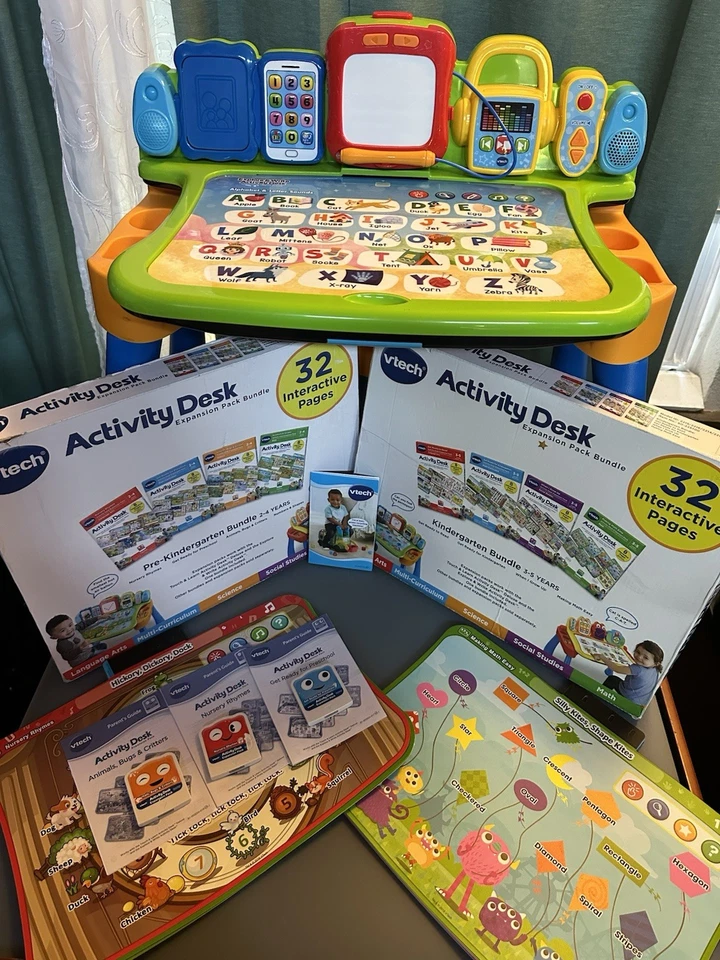 VTech Explore and Write Activity Desk/chalkboard/easel + Extra Expansion Packs - Image 3 of 4