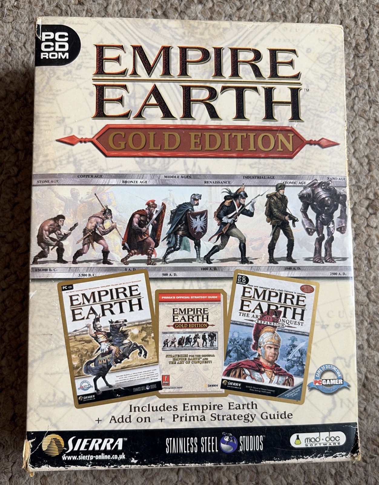 Empire Earth Gold Edition inc. Art of Conquest & Prima Guide - PC CD-ROM Sierra