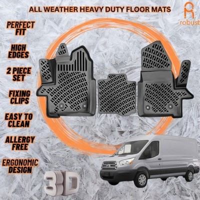 3D Molded Car Floor Mats Liners Fits Ford Transit VAN 2013-2019 All Weather Rugs