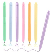 6Pcs Colored Pens, Pastel Ink Assorted Pen, Colorful Fine Point 0.5mm Pen, Qu...