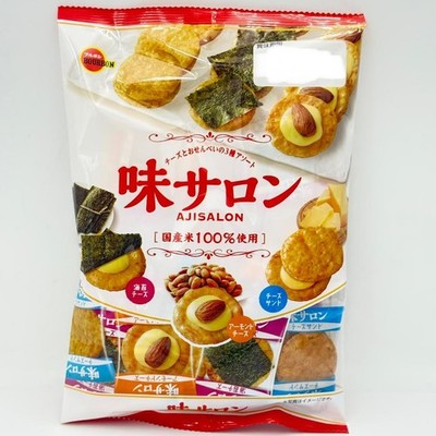 Bourbon Aji Salon Japanese Baked Rice Cracker 59g什錦米餅芝士杏仁/海苔紫菜/芝士