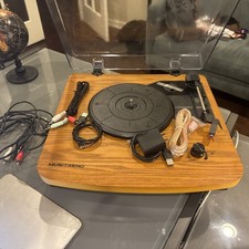 Musitrend MT1107PC Wooden Record Player USB Line Out Built-In Speakers Pre-Amp
