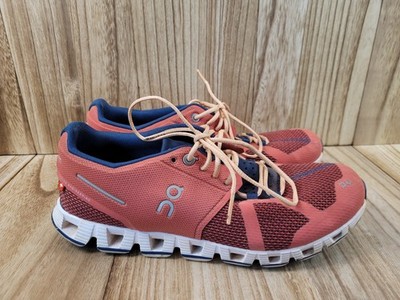 On Cloud 2.0 Women s Running Shoes Sneakers Coral Pink Lace Up Size US 8
