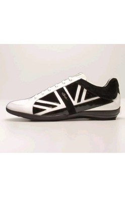 Eveet Herren Sneaker Kalbsleder Gr. 45 Schwarz Weiß Mehrjahreszeit 169 