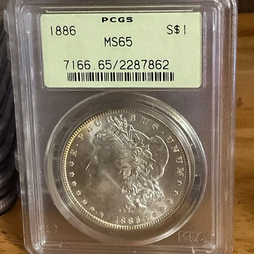 1886 Morgan PCGS MS65 7166.65/2287862 Green Label