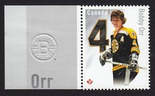 BOBBY ORR (1948-) NHL Hockey *ORIGINAL 6*, single from MS mnh Canada 2014 #2786c