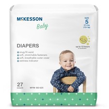McKesson Baby Baby Diaper Size 5 Over 27 lbs. BD-SZ5 108 Ct