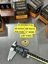 QTY 1 BOSTON GEAR Y6488 BRASS SPUR GEAR 64P 88 TEETH LIVE STEAM SERVO 20 DEG PA