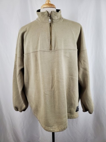 Vintage Russell Athletic Sweatshirt Adult XL Pullover 1/4 Zip Green, Cotton USA - Picture 2 of 10