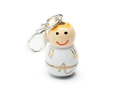 Ángel Baby Glückspüppchen colgante Miniblings Nacimiento Muñeca Madera Blanco - Imagen 1 de 4