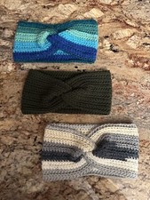 Ear warmer Headbands New Crocheted Handmade Adult Size Lot Of 3