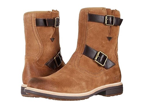 UGG COLLECTION ELISABETA TOBACCO WEAVE BIKERS BOOTS USA 7 / EU 38 / UK 5.5  - NEW