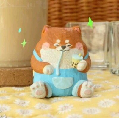 HanHanZoo Boba Shiba Fox PURPLE BROTHER   Partner Toys 2'' PVC Gacha Figure NEW