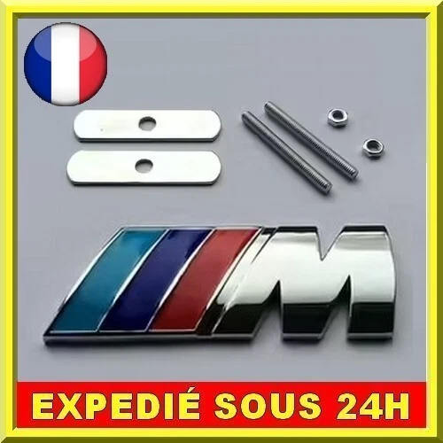 ✅ Logo Chrome Calandre Grille BMW M Sport 7x3 Emblème Série 1 2 3 4 Performance