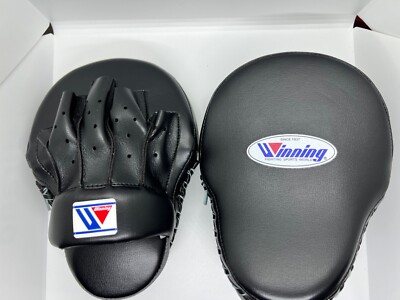 Winning Boxing Punching Mitts Black curved CM-65 NEW JAPAN