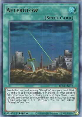 blar yugioh card list Afterglow MP BLAR 1st Battles of Legend: Armageddon Yugioh