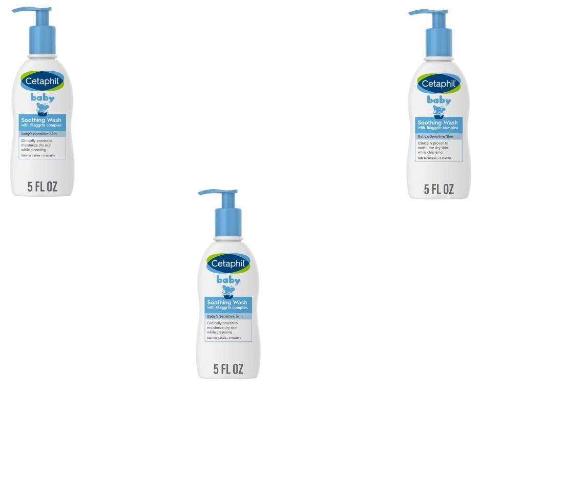 BL Cetaphil Baby Wash Soothing 5oz each THREE PACK*