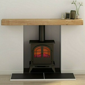Wall Mounted Solid Oak Floating Shelf Mantle Beam Fireplace Mantel