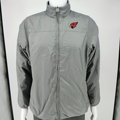 NFL Pro Line Arizona Cardinals Womens Reversible Full Zip Black/Gray Jacket (L)