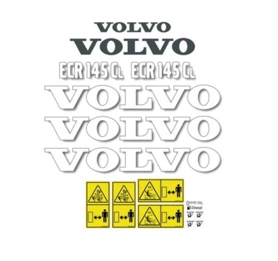 Aufkleber Sticker Set Volvo ECR145CL Bagger Bagger Decal Set