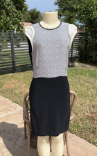 STELLA McCARTNEY BLACK MULTI COLOR CHEST DETAIL MESH SHOULDER DETAIL DRESS Sz 44