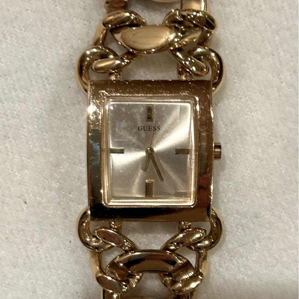Guess rare vintage gold chain link chunky watch | eBay display picture 3